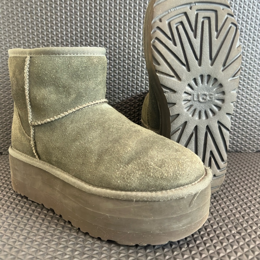 UGG Green Winter Boots with Plush Lining